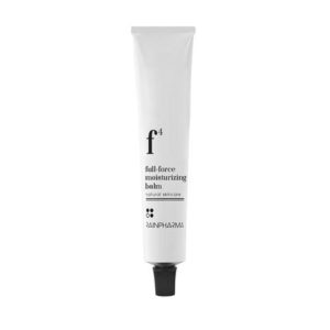 witte tube met zwarte letters f4 - full-force moisturizing balm rainpharma'