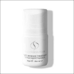 Witte flacon Night Renewal treatment van OrganicSpa